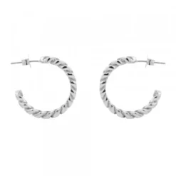Pendientes Aro Chain Plata 22mm