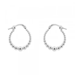 Pendientes Aro con Bolitas Plata 15mm