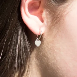 Pendientes Aro Corazón Plata
