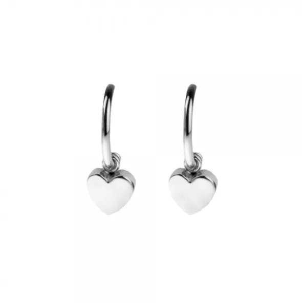Pendientes Aro Corazón Plata