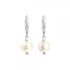 Pendientes Aro Cripa Plata y Perla 12mm