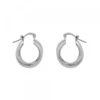 Pendientes Aro Doble Entrelazados Plata 15mm