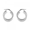 Pendientes Aro Doble Entrelazados de Plata 20mm