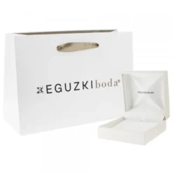 Pendientes Aro Eguzkilore Oro Blanco y Diamantes