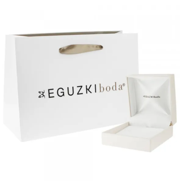 Pendientes Aro Eguzkilore Oro Blanco y Diamantes