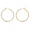Pendientes Aro Enredado Plata Dorada 33mm
