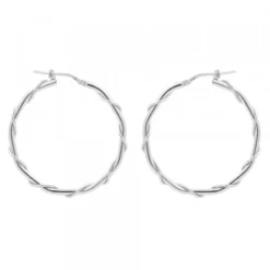 Pendientes Aro Enredado Plata 33mm