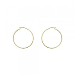 Pendientes Aro Entorchado Plata Dorada 20mm