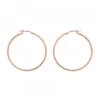 Pendientes Aro Entorchado Plata Rosa 45mm