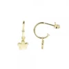 Pendientes Aro Flor de Plata Dorada