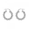 Pendientes Aro Gallonado Plata 20mm