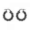 Pendientes Aro Gallonado Rutenio 20mm