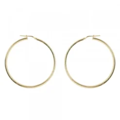 Pendientes Aro Grande Plata Dorada 50mm