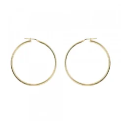 Pendientes Aro Grande Plata Dorada 45mm