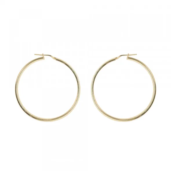 Pendientes Aro Grande Plata Dorada 45mm