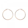 Pendientes Aro Grande Plata Rosa 45mm