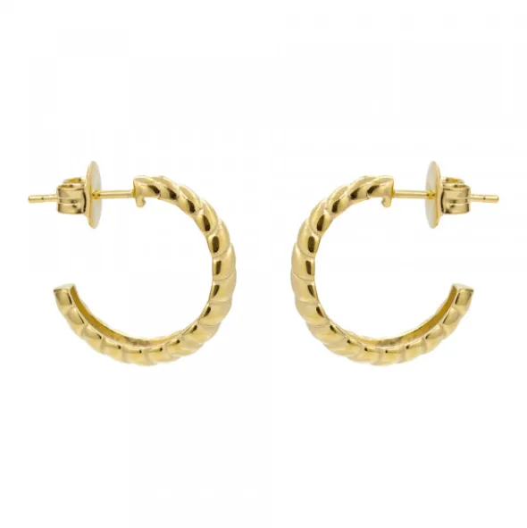 Pendientes Aro Grecia Plata Dorada 20mm