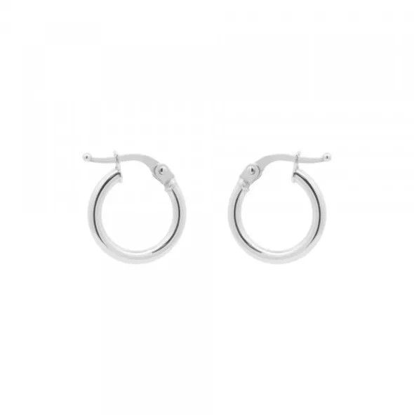 Pendientes Aro Oro Blanco 18kt.