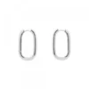 Pendientes Aro Oval Plata 22mm