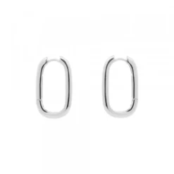 Pendientes Aro Oval Plata 22mm