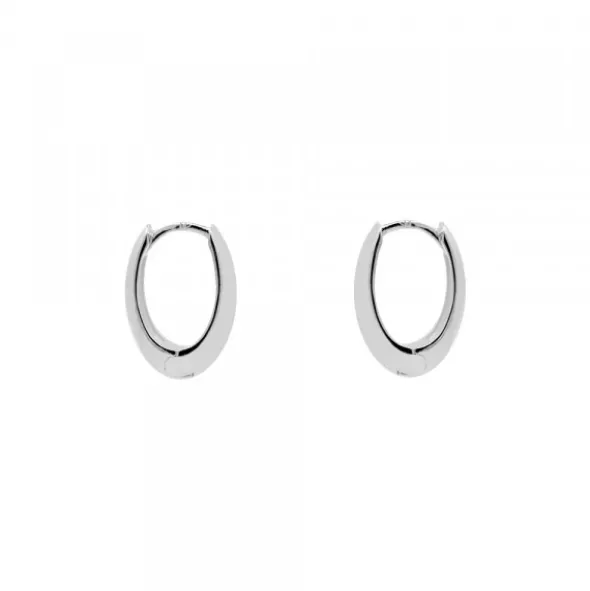 Pendientes Aro Oval Plata 17mm