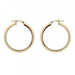 Pendientes Aro Plata Dorada 30mm