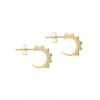Pendientes Aro Punky Plata Dorada 10mm