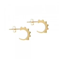 Pendientes Aro Punky Plata Dorada 10mm