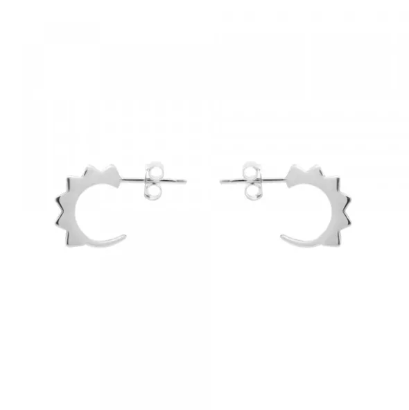 Pendientes Aro Punky Plata 10mm
