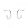 Pendientes Aro Rectangular Plata 19mm