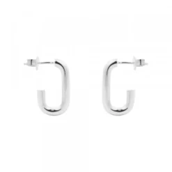 Pendientes Aro Rectangular Plata 19mm