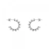 Pendientes Aro Relieve Plata 12mm