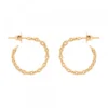 Pendientes Aros Eslabones Plata Dorada