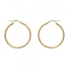 Pendientes Aros Martelé Plata Dorada 36mm