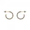Pendientes Aro Twist Plata Dorada 15mm