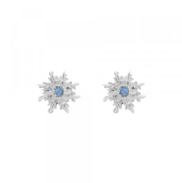 Pendientes Basic Colors Plata y Circonita Azul