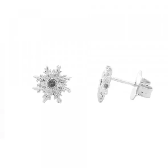 Pendientes Basic Colors Plata y Circonita Negra