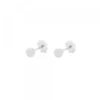 Pendientes Bebé Bola Oro Blanco 4mm