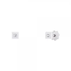 Pendientes Bebé Cuadrados Oro Blanco y Circonita 3mm
