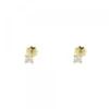 Pendientes Bebé Oro y Circonita Engarzada 3mm