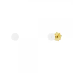 Pendientes Bebé Oro y Perla 4mm