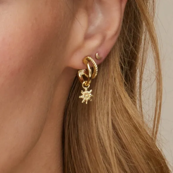 Pendientes Biarritz Plata Dorada