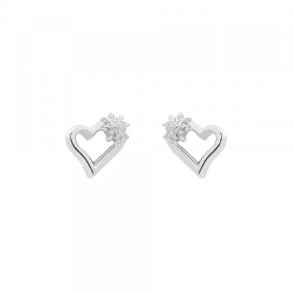 Pendientes Bihotza Plata 8mm