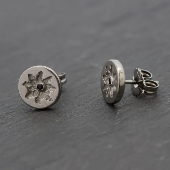 Pendientes Black Rutenio y Circonita Negra