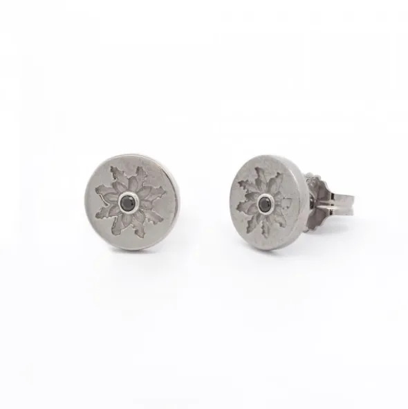 Pendientes Black Rutenio y Circonita Negra