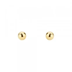 Pendientes Bola Oro 4mm