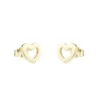 Pendientes Corazón Plata Dorada 9mm