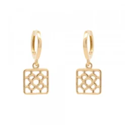Pendientes Cripa Baldosa Bilbao Plata Dorada