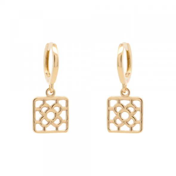 Pendientes Cripa Baldosa Bilbao Plata Dorada