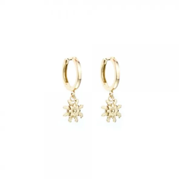 Pendientes Cripa Eguzkilore Plata Dorada 11mm